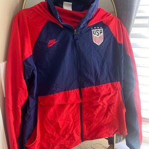 Nike Kids Red and Navy Raincoat